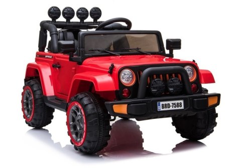 Auto na Akumulator Jeep BRD-7588 Czerwony 4x4 Auto na Akumulator Jeep BRD-7588 Czerwony 4x4