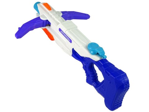 Pistolet na Wodę 1000ml Biało- Niebieski Rozkładane Ramię 60 cm Zasięg 8 m Pistolet na Wodę 1000ml Biało- Niebieski Rozkładane Ramię 60 cm Zasięg 8 m