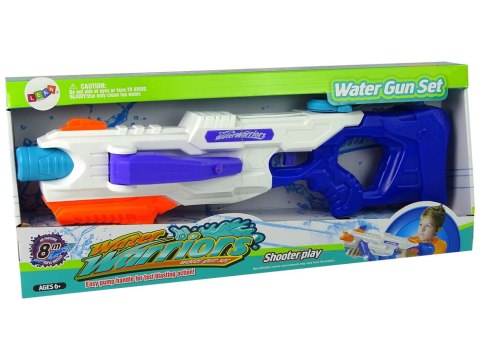Pistolet na Wodę 1000ml Biało- Niebieski Rozkładane Ramię 60 cm Zasięg 8 m Pistolet na Wodę 1000ml Biało- Niebieski Rozkładane Ramię 60 cm Zasięg 8 m