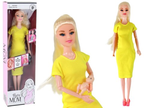 Lalka W Ciąży Mama Dziecko Lala Żółta Ciąża Lalka W Ciąży Mama Dziecko Lala Żółta Ciąża
