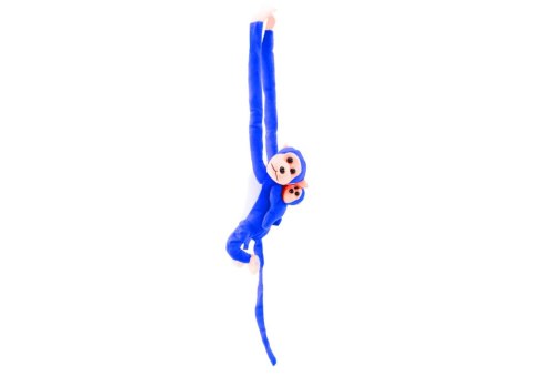 Maskotka Pluszowa Małpka z Dzieckiem Niebieska 70 cm Maskotka Pluszowa Małpka z Dzieckiem Niebieska 70 cm