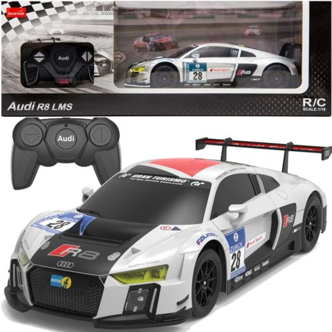 Auto R/C 1:24 Zdalnie Sterowane Sportowe AUDI R8 LMS Białe Auto R/C 1:24 Zdalnie Sterowane Sportowe AUDI R8 LMS Białe