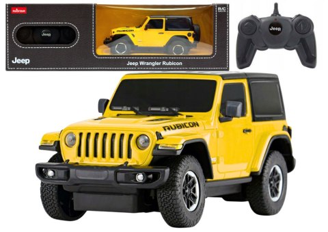 Auto R/C 1:24 Zdalnie Sterowany JEEP Wrangler JL Rubicon Żółty Auto R/C 1:24 Zdalnie Sterowany JEEP Wrangler JL Rubicon Żółty