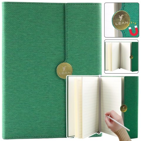 Notes Biurowy Na Magnes Notatnik A5 W Linie Z Obiciem Zielony Notes Biurowy Na Magnes Notatnik A5 W Linie Z Obiciem Zielony