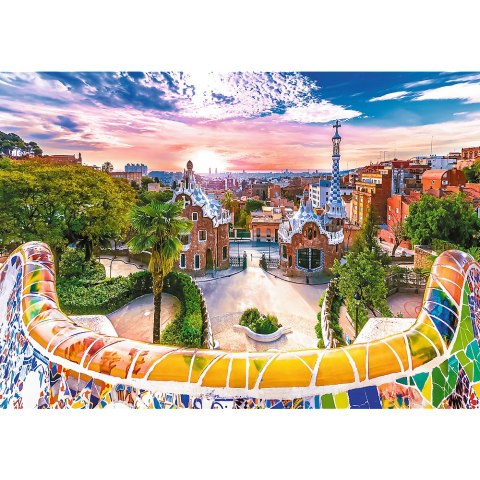 Puzzle - "1000" - Zachód słońca nad Barceloną, Hiszpania Trefl 10711