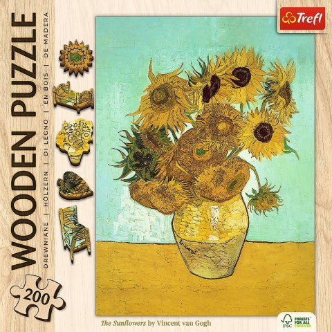 Puzzle - 200 Puzzle Drewniane - Słoneczniki Trefl 20249 Puzzle - 200 Puzzle Drewniane - Słoneczniki Trefl 20249