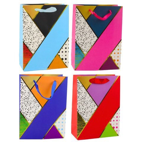 Torba Prezentowa Papierowa Wzory Geometryczne 23 x 18 x 10,5 cm Torba Prezentowa Papierowa Wzory Geometryczne 23 x 18 x 10,5 cm
